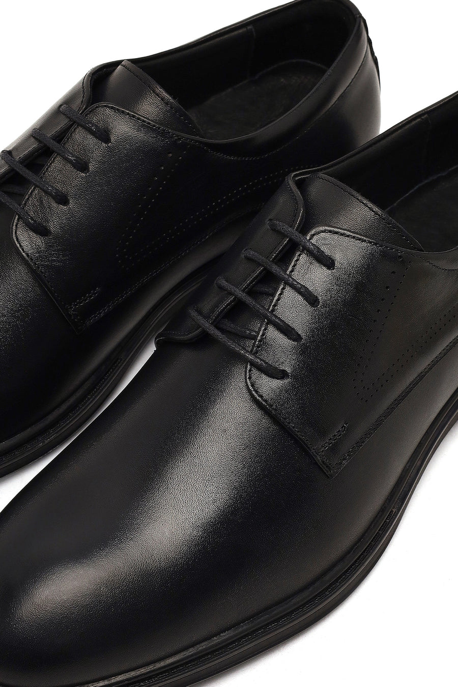 Derimod Fly Male Black Lace-Up Leather Casual Shoes