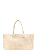 Women's Cream Knitted Charm Shoulder Bag | Derimod