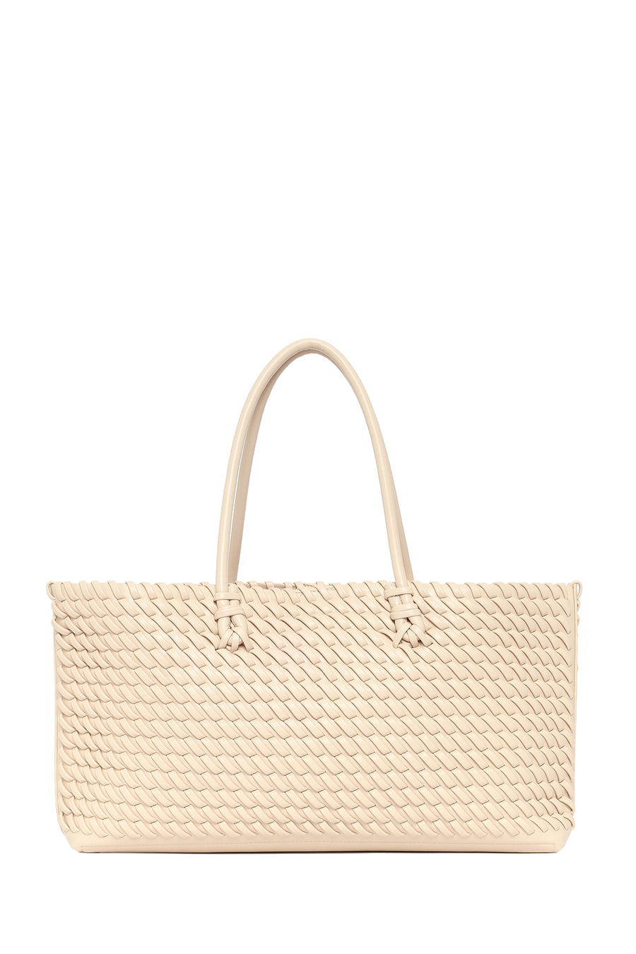 Women's Cream Knitted Charm Shoulder Bag