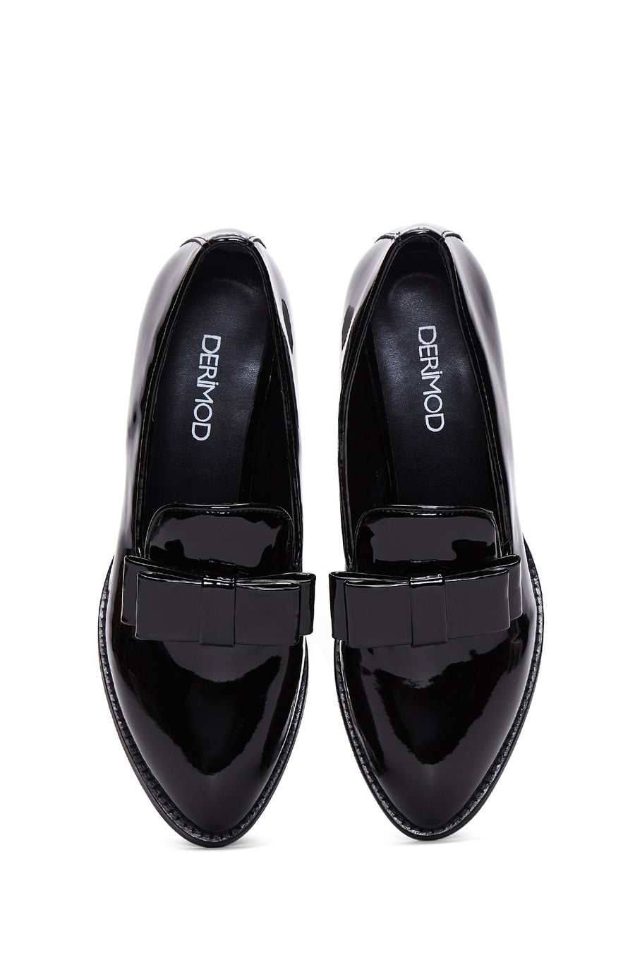 Kadın Siyah Rugan Topuklu Loafer