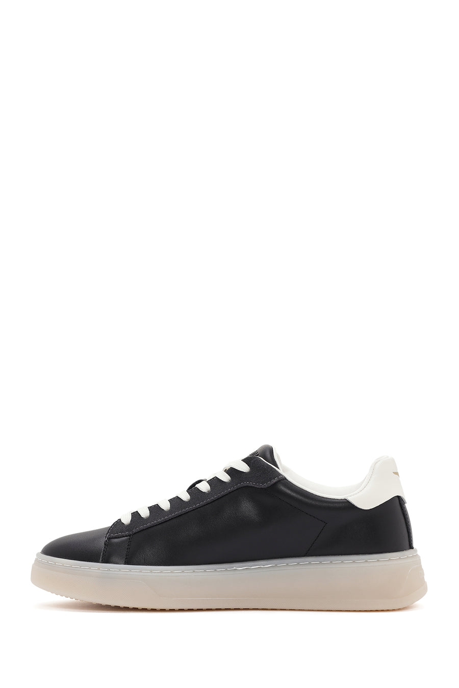 Alberto Guardiani Men's Black New Era Lace-Up Leather Sneakers