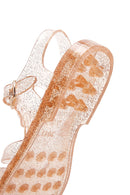 Women's Gold Ankle Strap Jelly Sandals | Derimod
