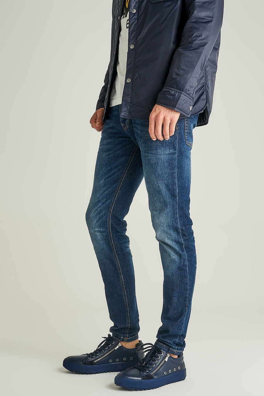 Men's Leather Shoes with Zipper Detail