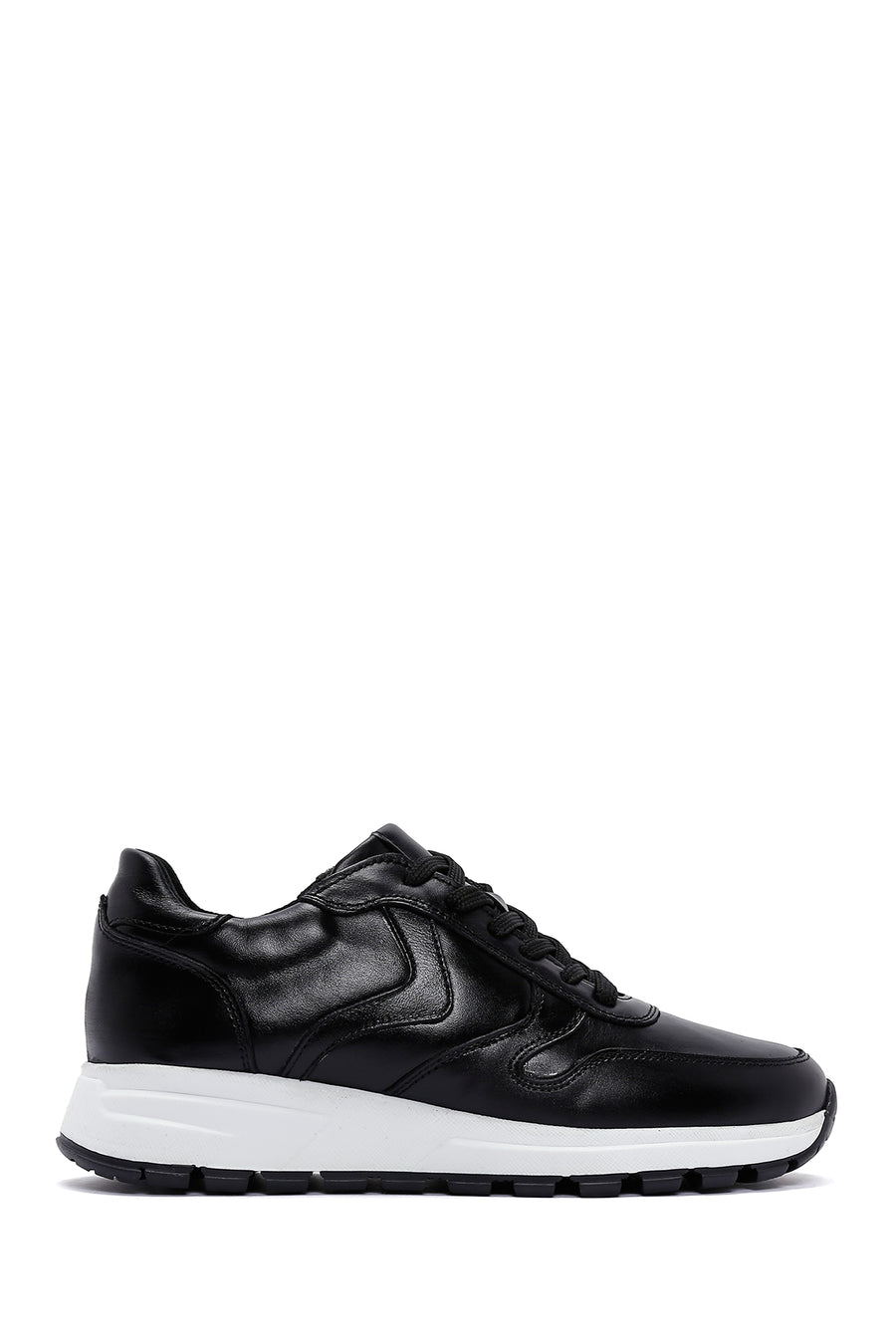 Kadın Siyah Kalın Tabanlı Deri Sneaker 23WFD420018 | Derimod