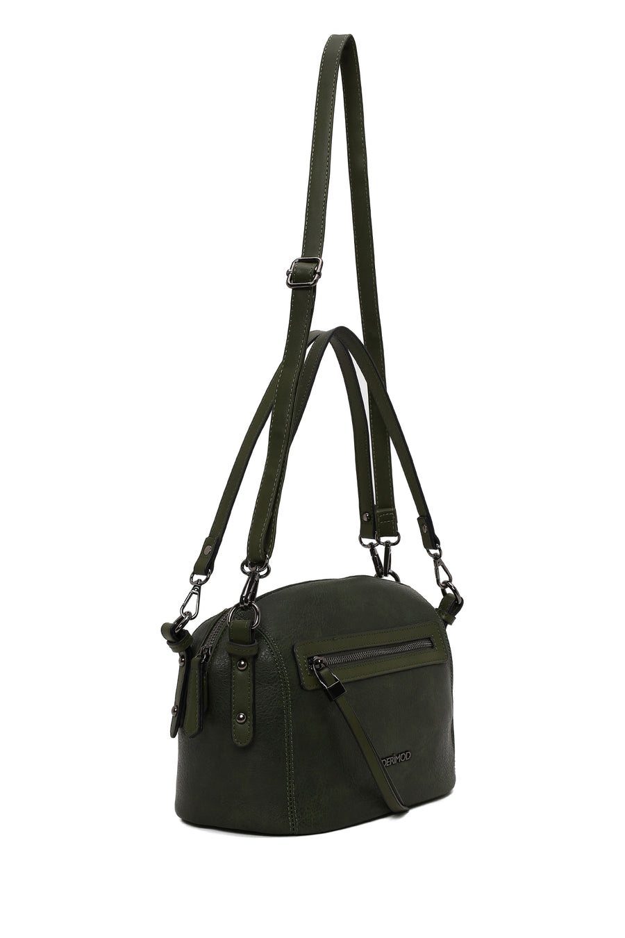 Woman Green Long-Strap Crossbody Bag