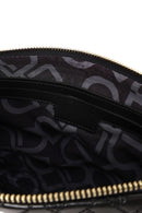 Woman Black Printed Clutch Bag with Long Chain Strap | Derimod