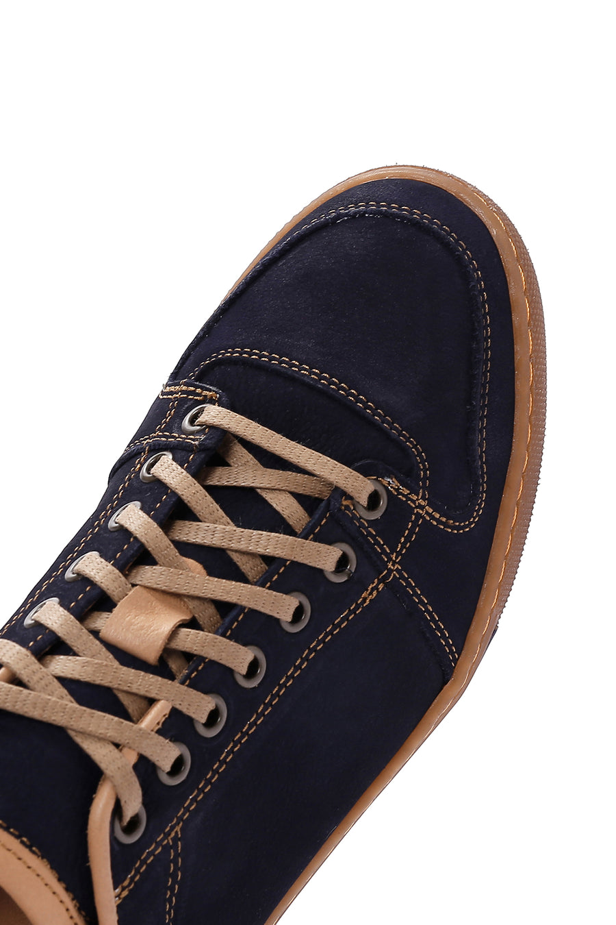 Erkek Lacivert Nubuk Deri Sneaker