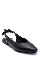 Women's Leather Bow Detailed Ballerinas | Derimod