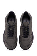Erkek Gri Nubuk Deri Sneaker | Derimod
