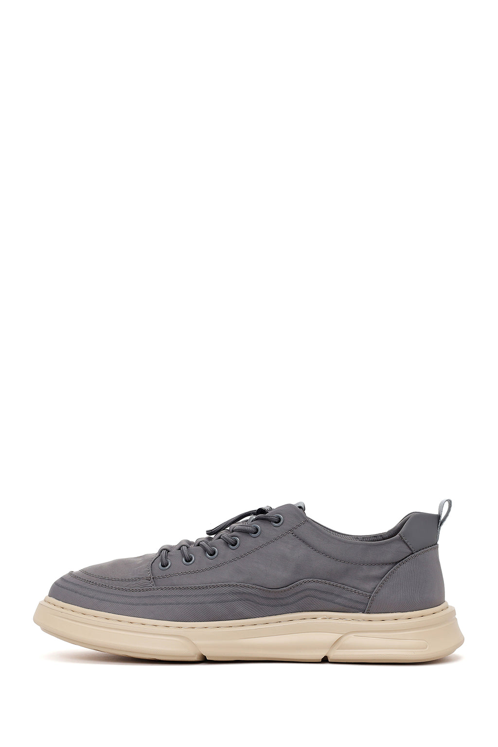 Derimoz Zero Erkek Gri Bağcıklı Kumaş Sneaker