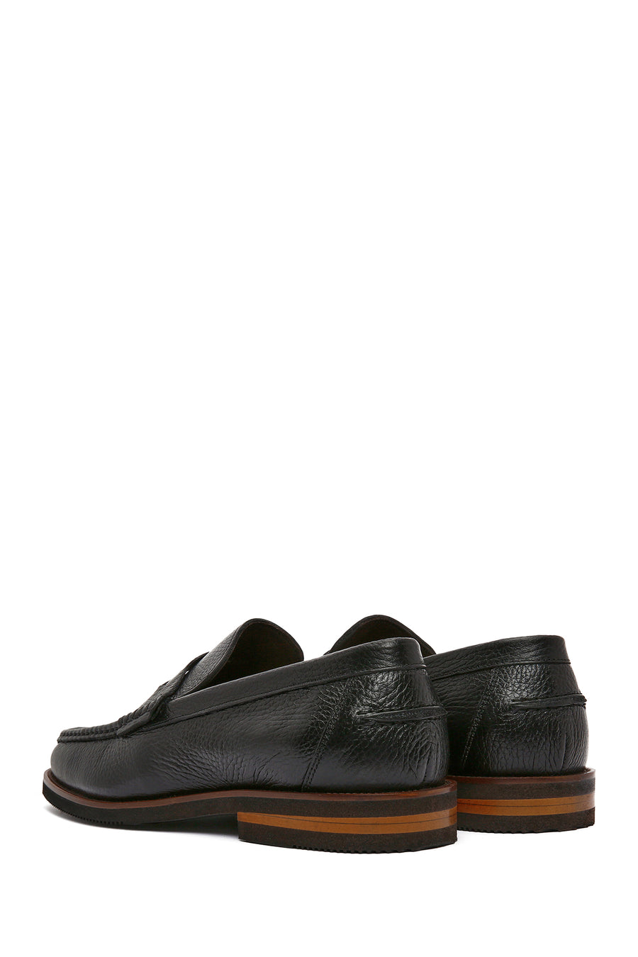 Erkek Siyah Deri Klasik Loafer