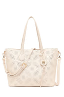 Woman Cream Long Strap Printed Shoulder Bag | Derimod