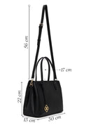 Woman Black Classic Shoulder Bag with Long Strap | Derimod