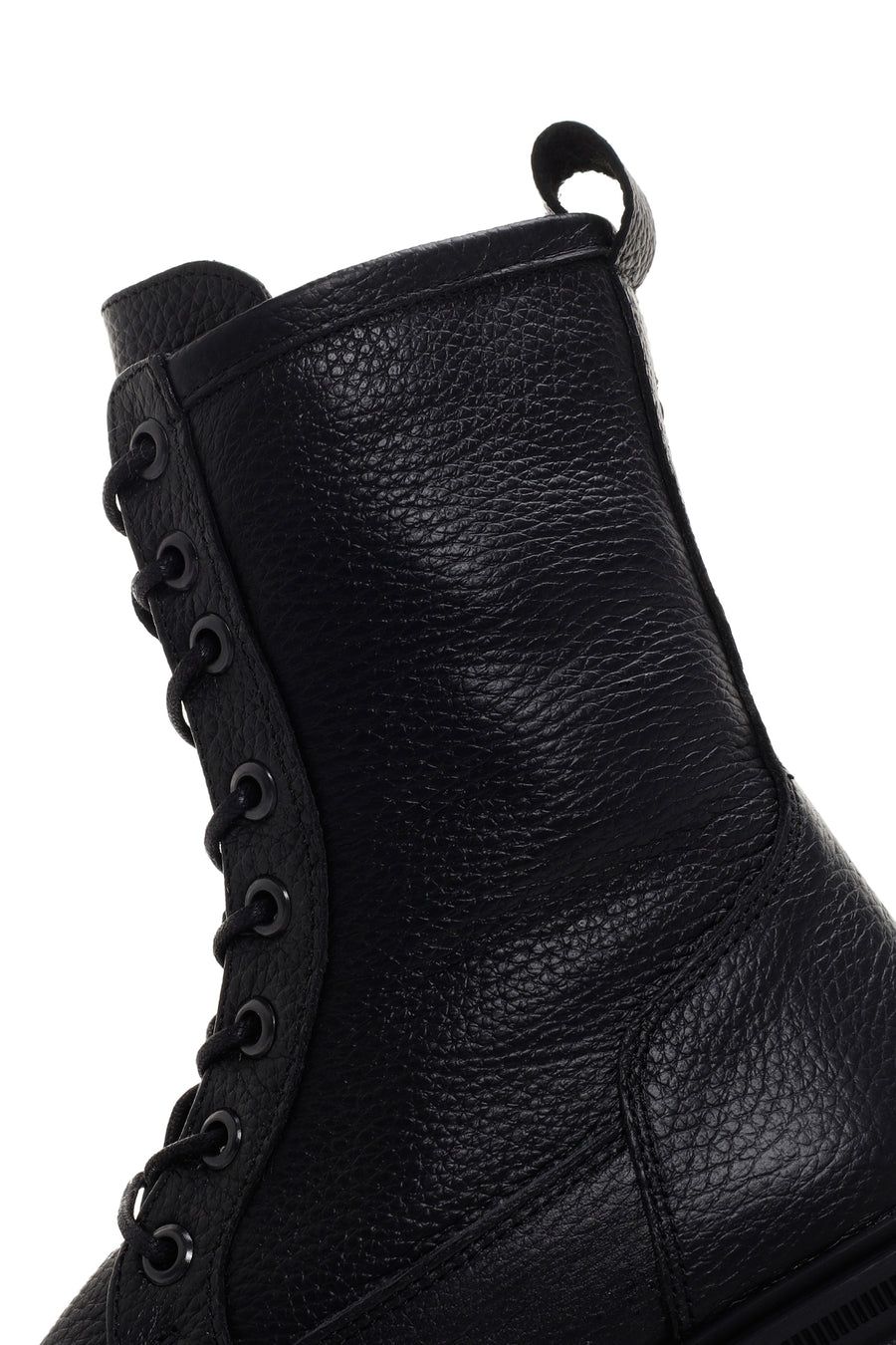 Women's Black Zippered Leather Boots
