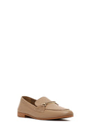 Woman Powder Buckle Detail Leather Masculine Loafer | Derimod