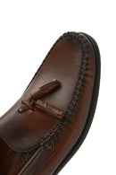 Men's Brown Tasseled Leather Casual Loafer | Derimod