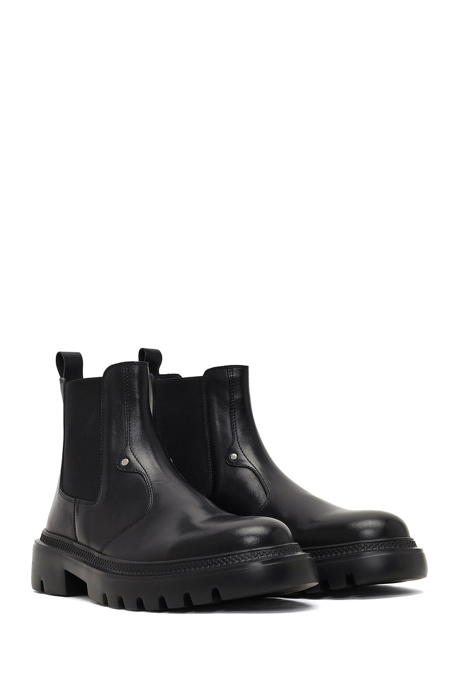 Men's Black Leather Chelsea Boot