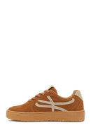 Woman Tan Lace-up Sneakers | Derimod