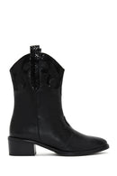 Women's Black Heeled Cowboy Boots | Derimod