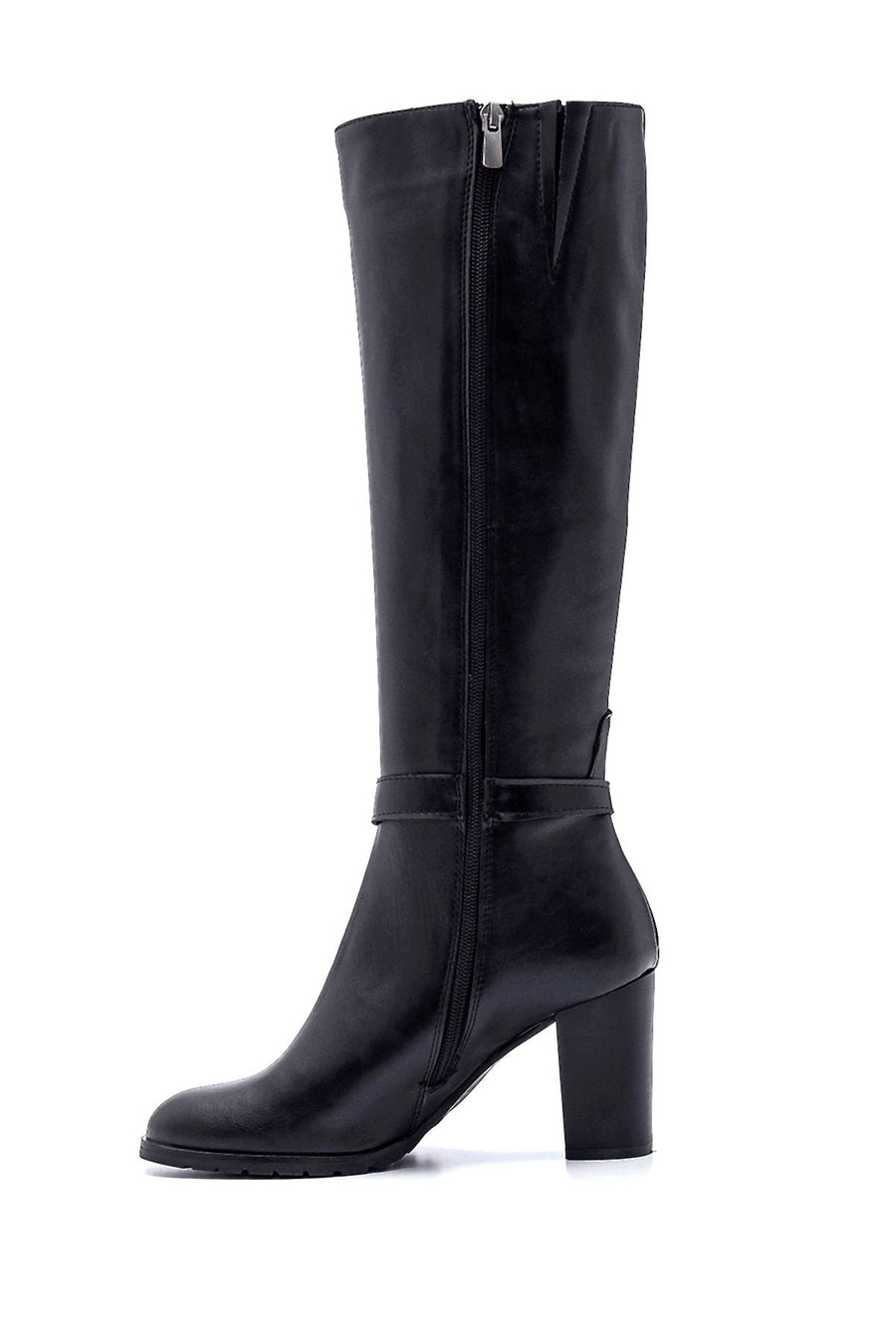 Women's Buckle Detailed Heeled Boots