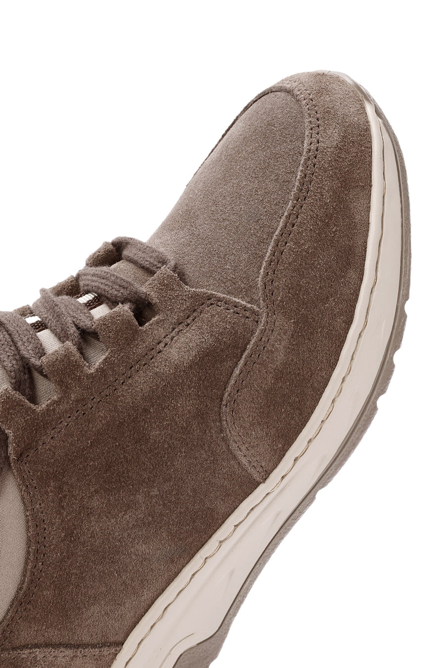 Kadın Vizon Bağcıklı Kalın Tabanlı Süet Deri Sneaker