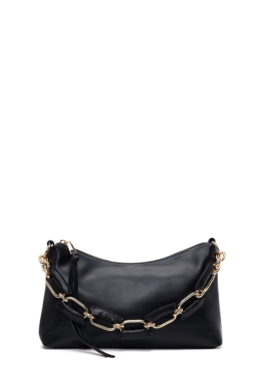 Woman Black Long-Strap Shoulder Bag