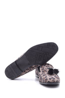Women's Leather Leopard Patterned Loafer | Derimod