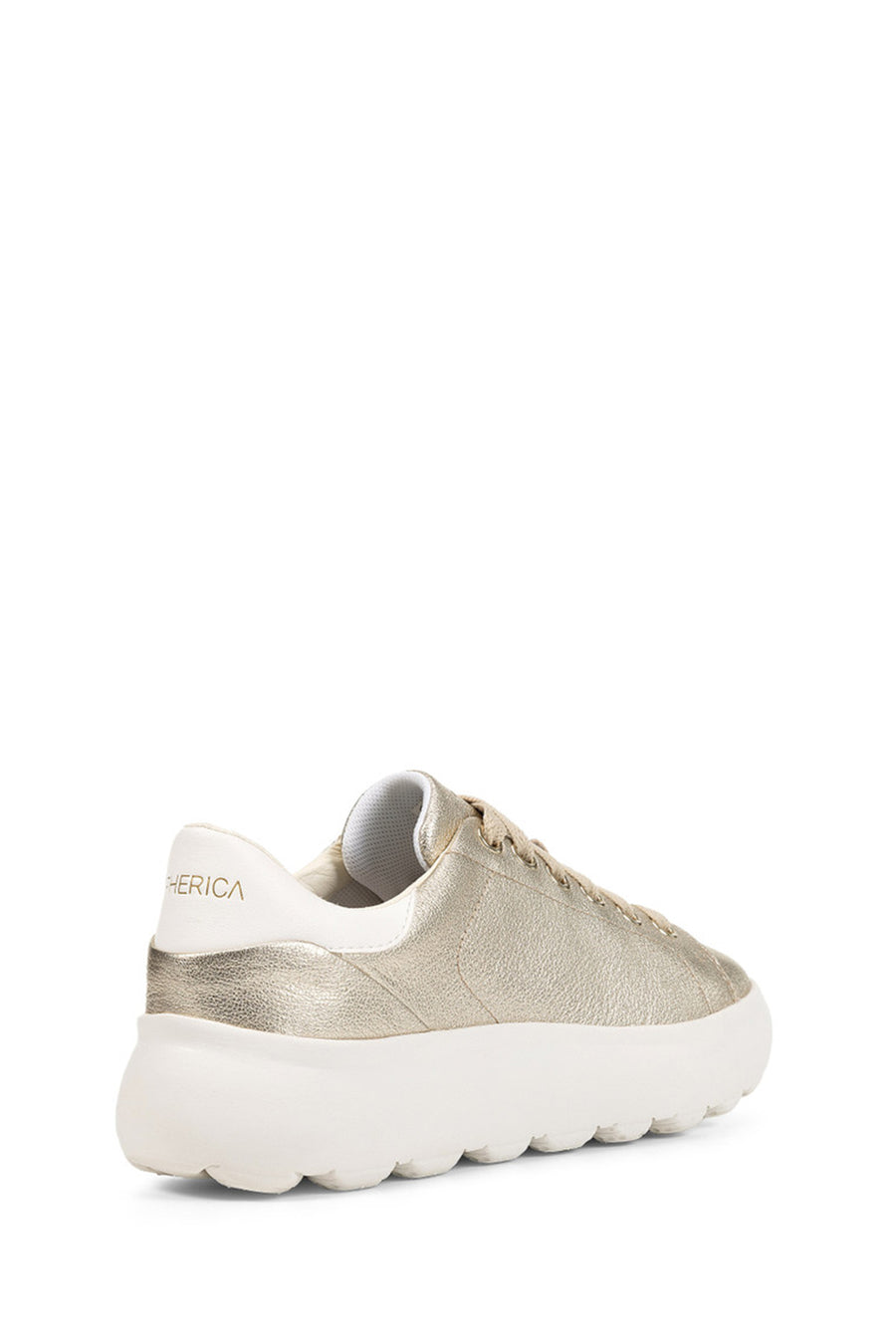Geox Women's Gray Spherica Ec4.1 Lace-up Leather Sneaker