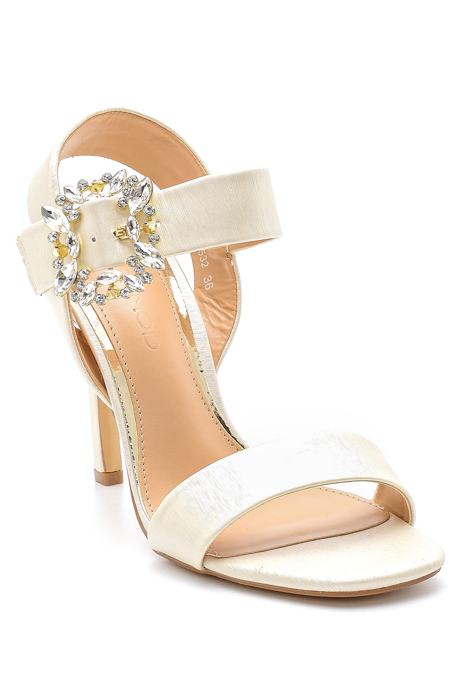 Women's Buckle Detailed Heeled Sandals