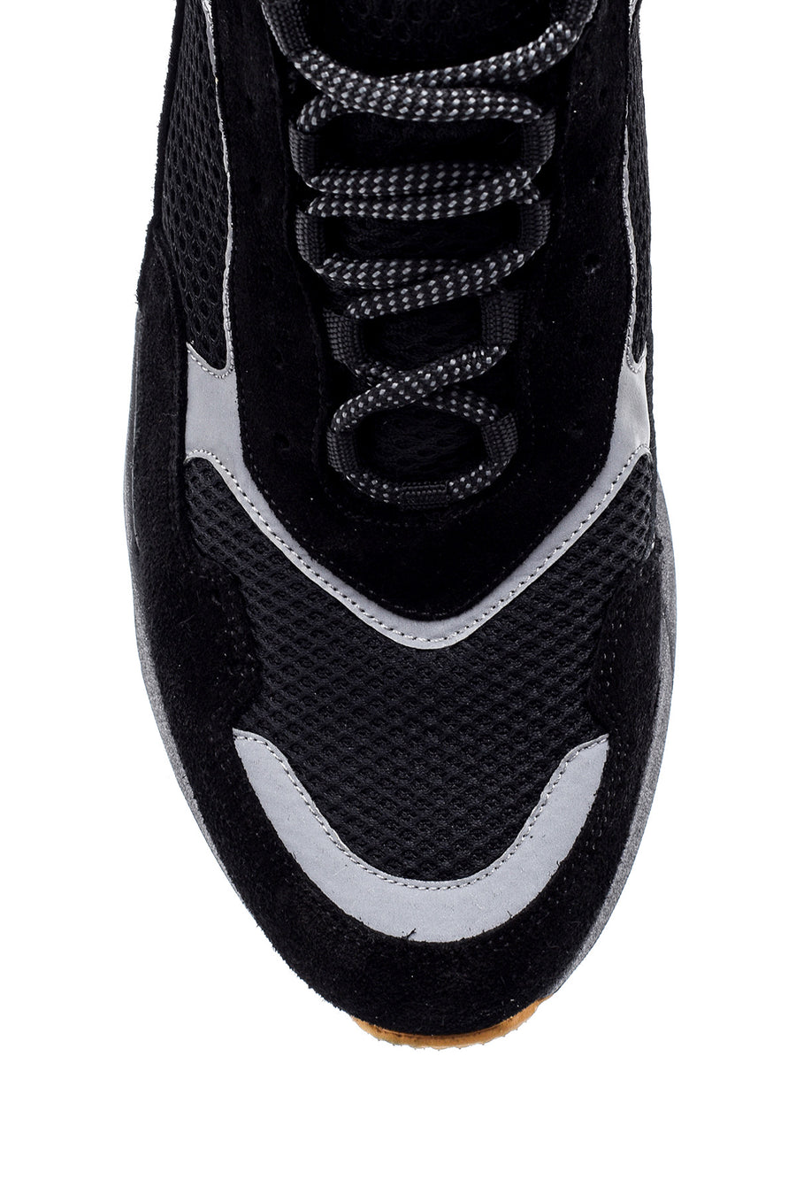 Erkek Süet Detaylı Deri Sneaker