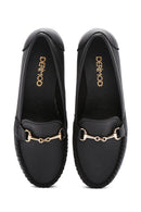 Women's Black Wedge Heel Loafer | Derimod