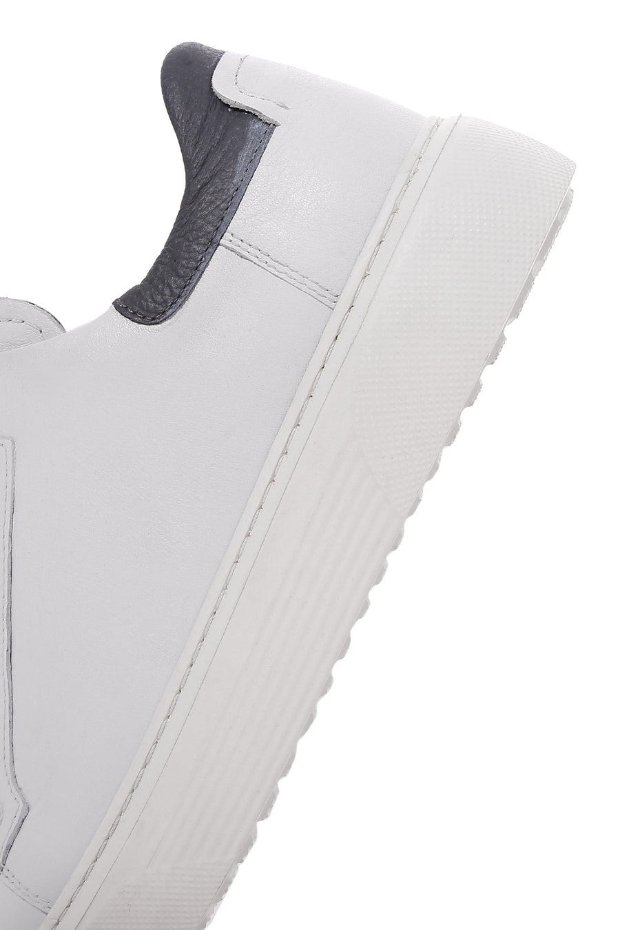 Erkek Beyaz Bağcıklı Deri Sneaker