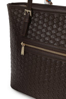 Woman Brown Knitted Shoulder Bag | Derimod