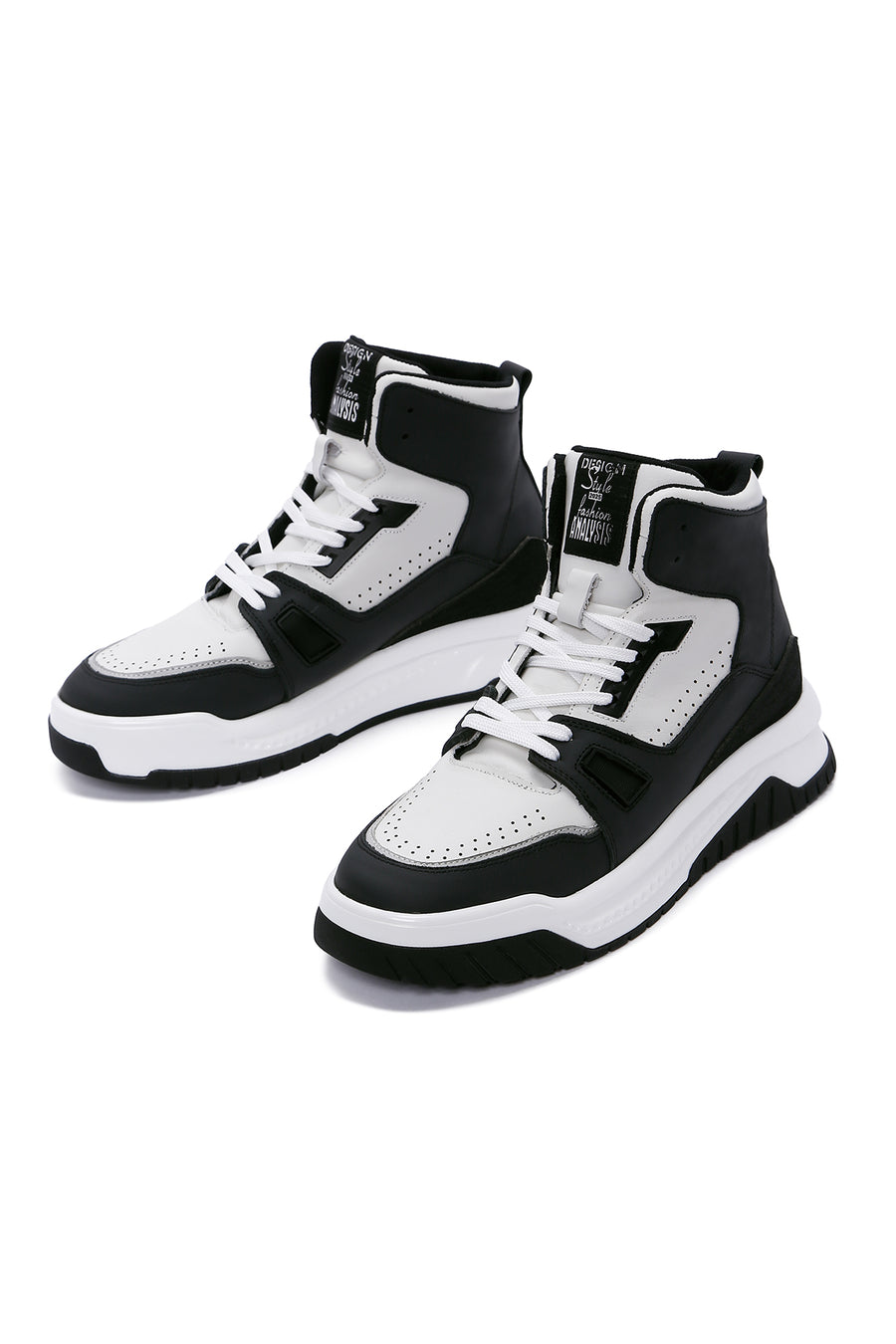 Erkek Siyah Deri Bilekli Sneaker