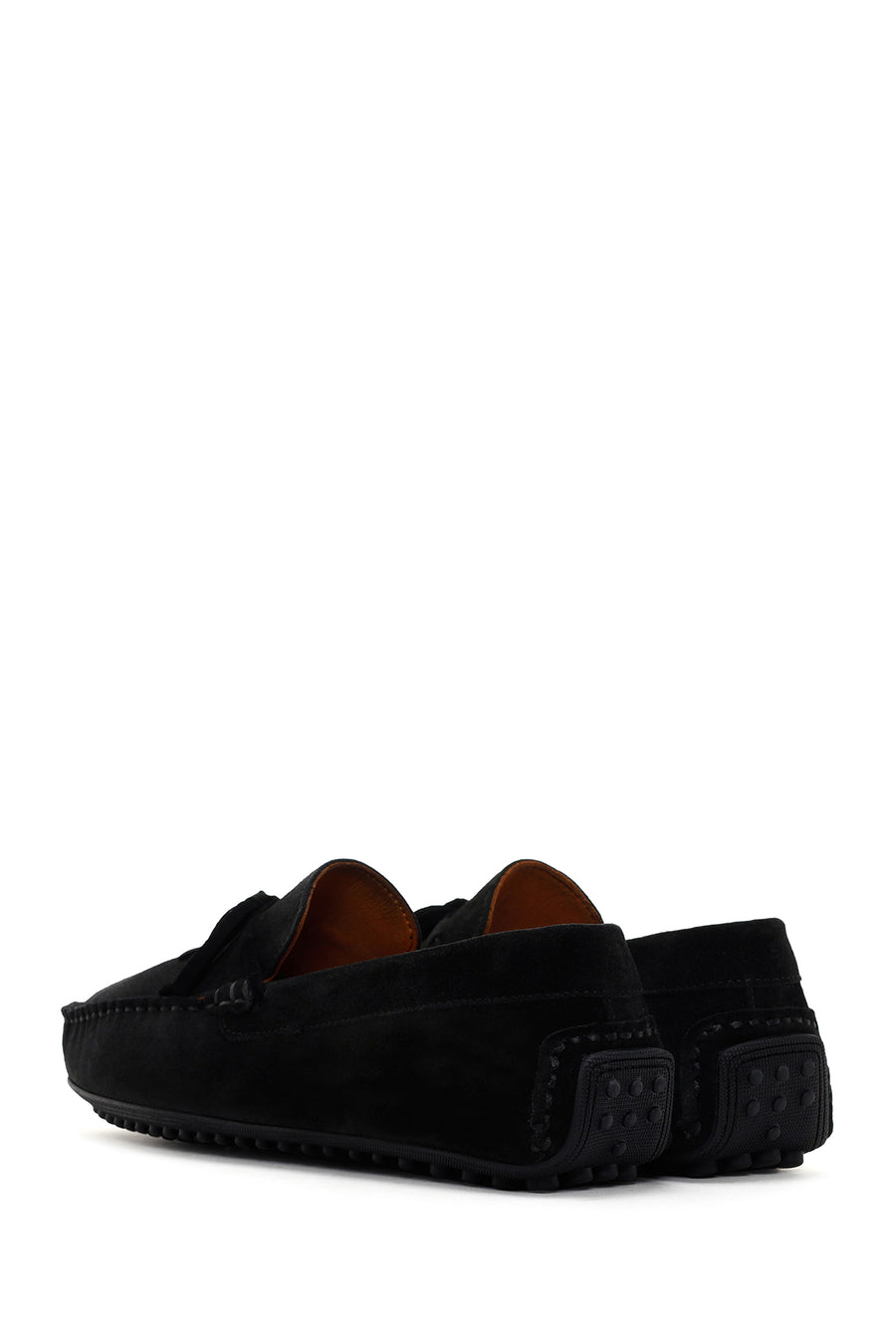 Erkek Siyah Süet Deri Casual Loafer