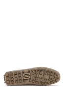 Men's Mink Suede Leather Loafer with Buckle | Derimod