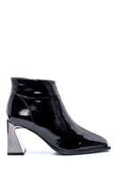 Women's Leather Patent Leather Heel Detailed Boots | Derimod