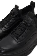 Erkek Siyah Kalın Tabanlı Deri Sneaker | Derimod