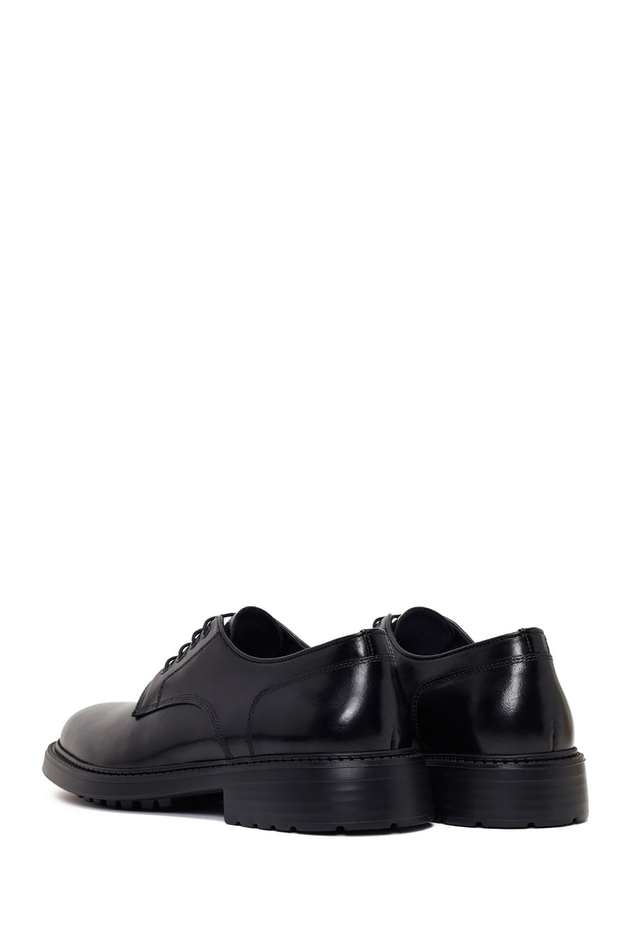 Male Black Lace-up Leather Casual Shoes