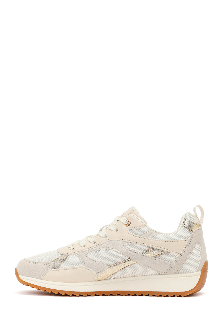 Kadın Bej Bağcıklı Sneaker