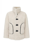 Oslo Women's Beige Reversible Teddy Coat | Derimod