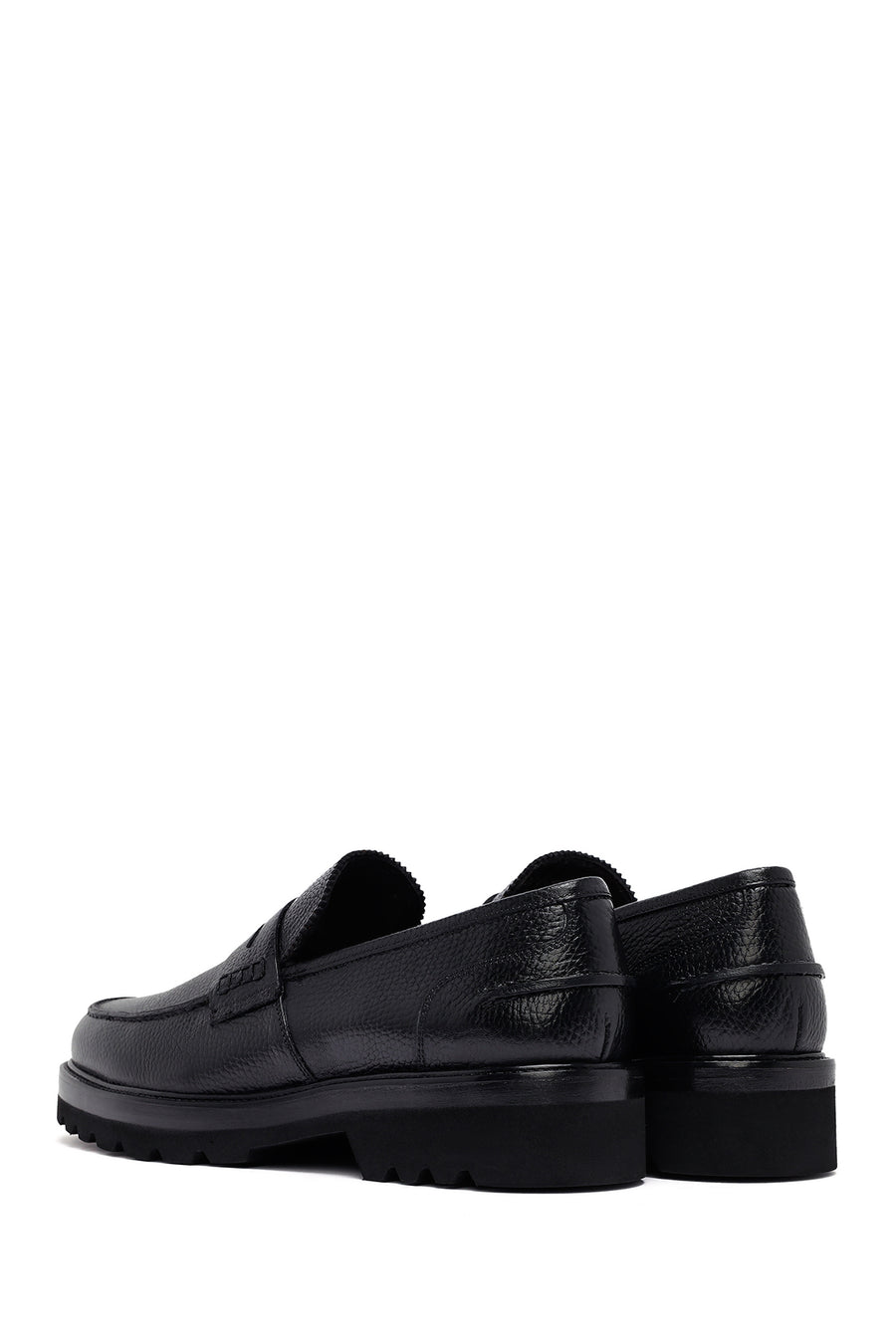 Erkek Siyah Deri Casual Loafer