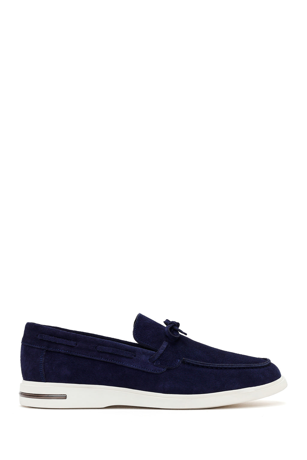 Erkek Lacivert Süet Deri Casual Loafer
