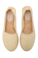Women's Beige Straw Sole Espadrille | Derimod