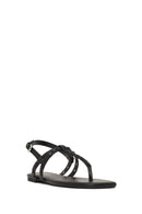 Woman Black Flip-Flop Sandals | Derimod