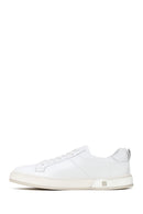 Male White Lace-Up Leather Sneaker | Derimod