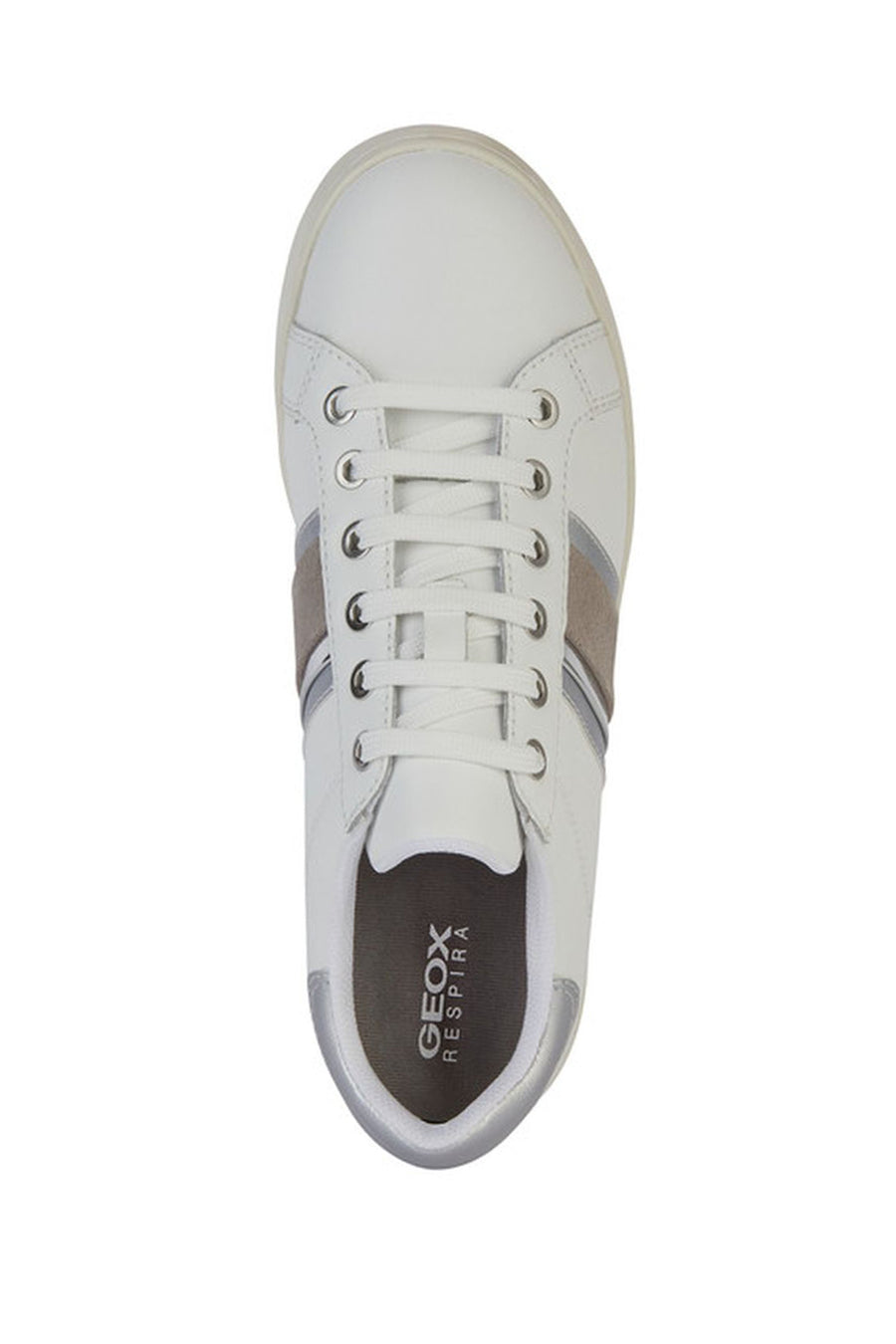 Geox Kadın Beyaz Jaysen Bağcıklı Deri Sneaker