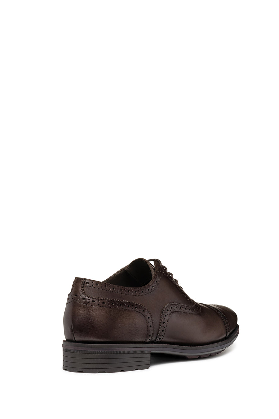 Geox Men's Brown Walk Pleasure F Lace-Up Leather Classic Shoes