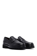 Erkek Siyah Deri Casual Loafer | Derimod