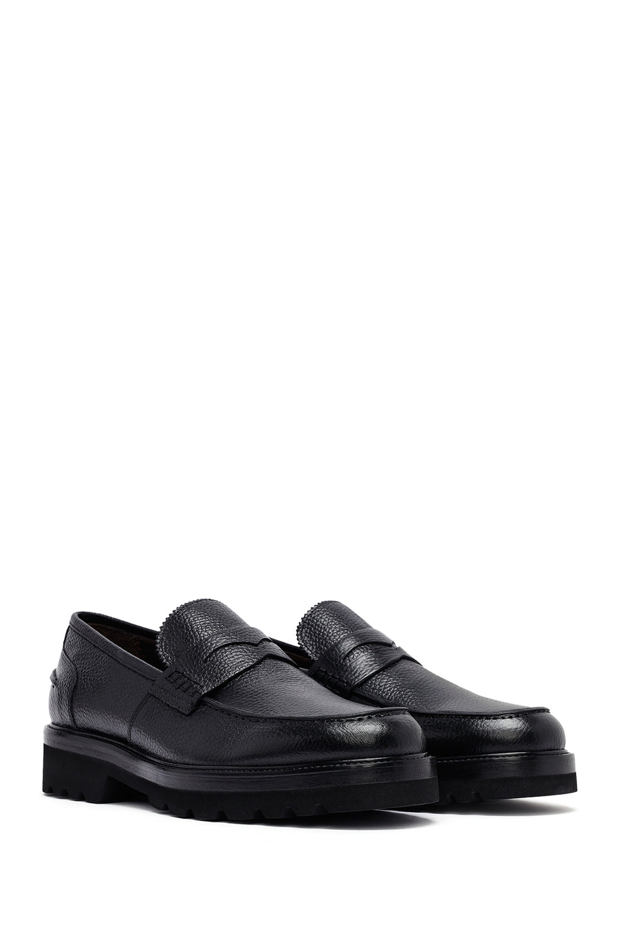 Erkek Siyah Deri Casual Loafer